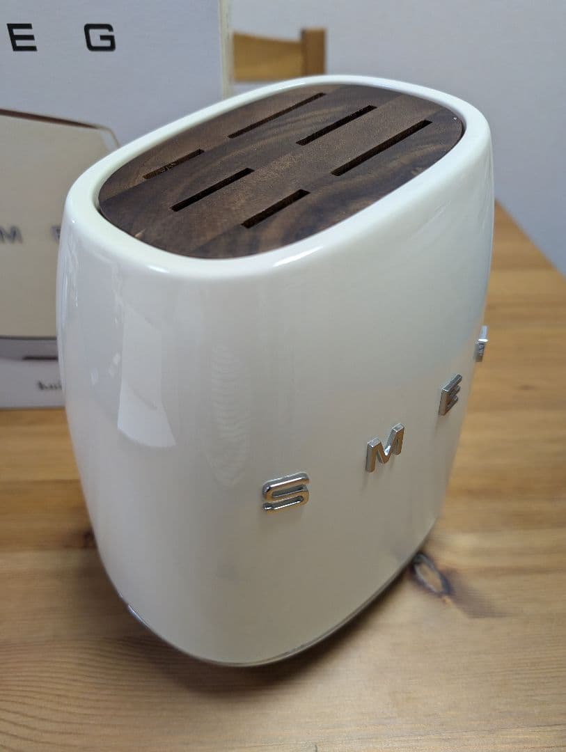 MR　SMEG ナイフブロック クリーム　包丁立て　ナイフスタンド