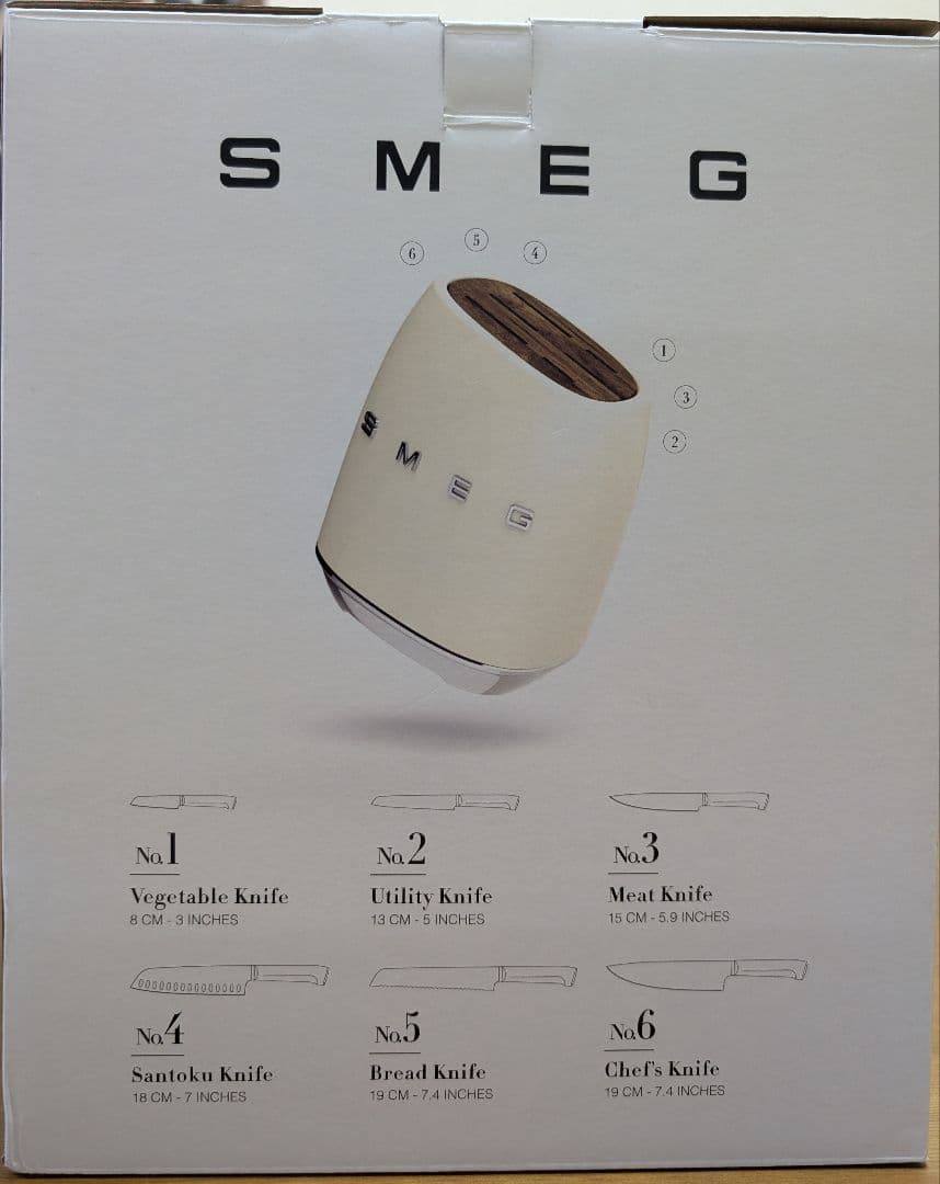 MR　SMEG ナイフブロック クリーム　包丁立て　ナイフスタンド
