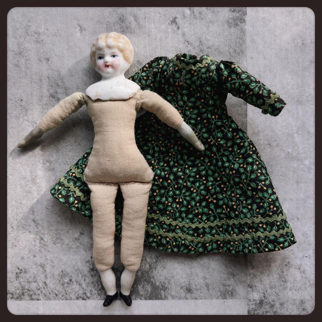 アンティーク ブロンド　チャイナヘッドドール ビスクドール