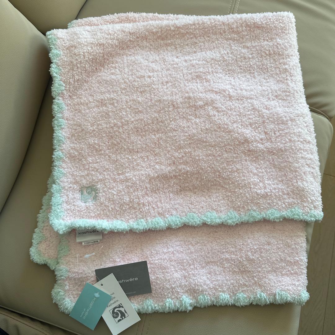 kashwére ベビーブランケット トリム 78✖️78cmピンク新品タグ付き