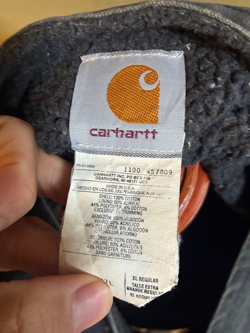 Carhartt v13ptI USA製フェードダック ベスト 裏ボア　古着