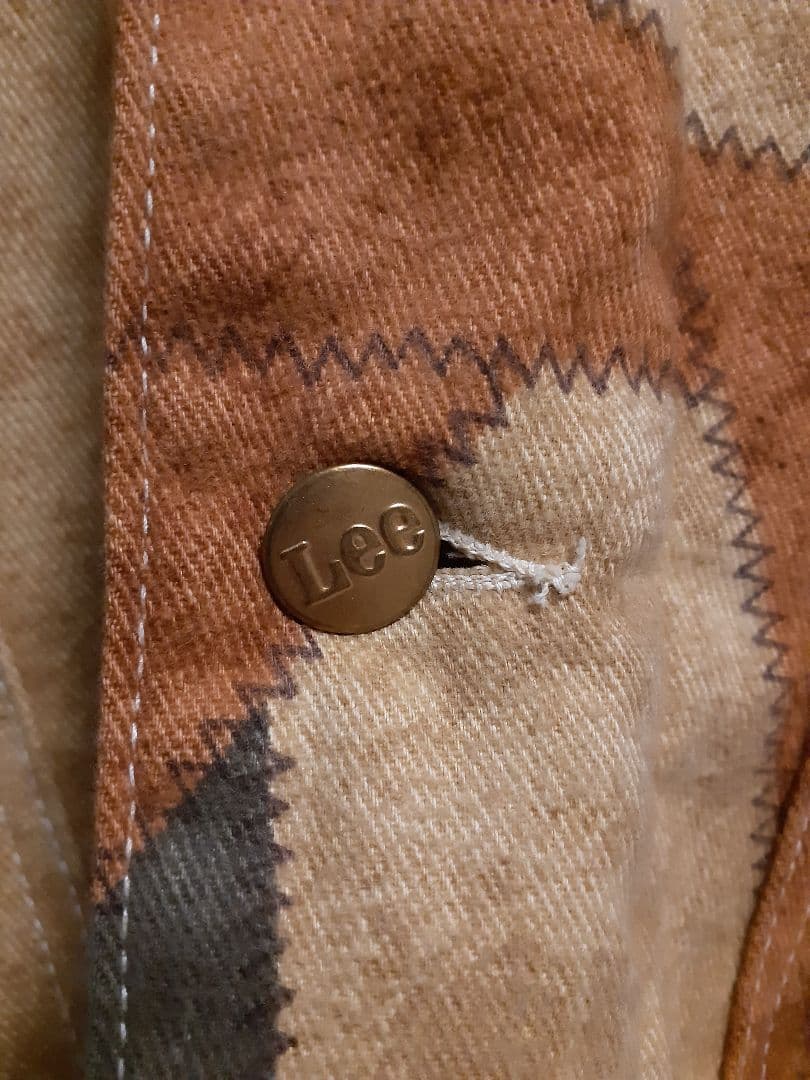ビンテージ　リー　Lee Outerwear パッチワーク柄カバーオール　ボア