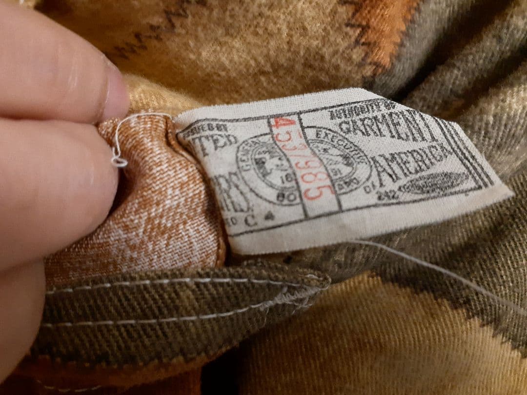 ビンテージ　リー　Lee Outerwear パッチワーク柄カバーオール　ボア