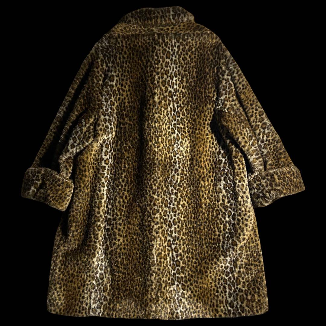 希少 AD2000 00AW archive レオパード丸襟フェイクファーコート