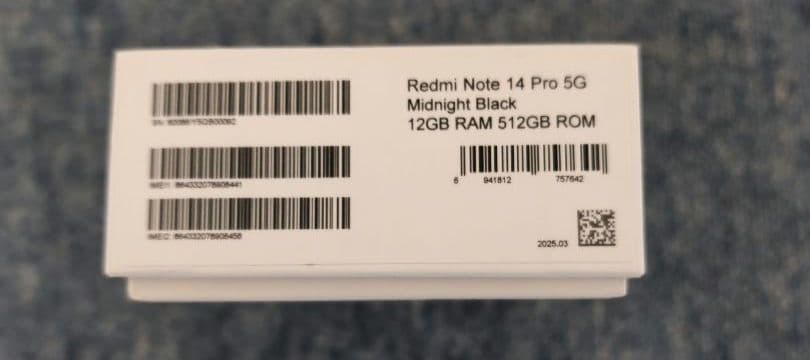 Redmi Note 14 Pro 5G 12GB+512GB【中古】