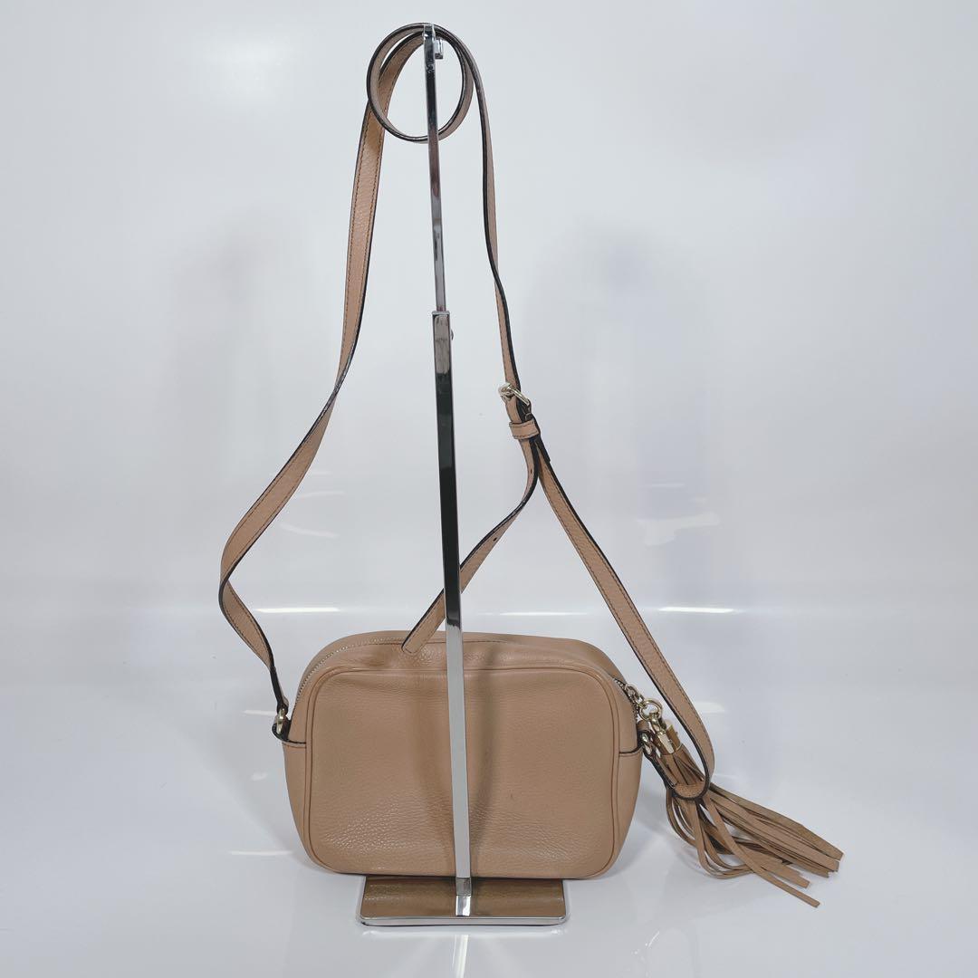 GUCCI ソーホー　ショルダーバッグ ベージュ フリンジ　グッチ