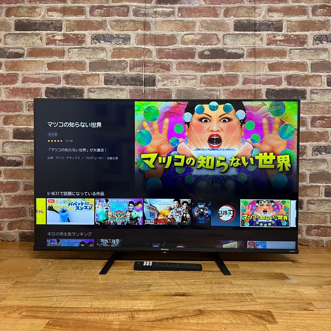 ハイセンス 43V型 液晶テレビ 4Kチューナー内蔵 43E6G 動画アプリ搭載