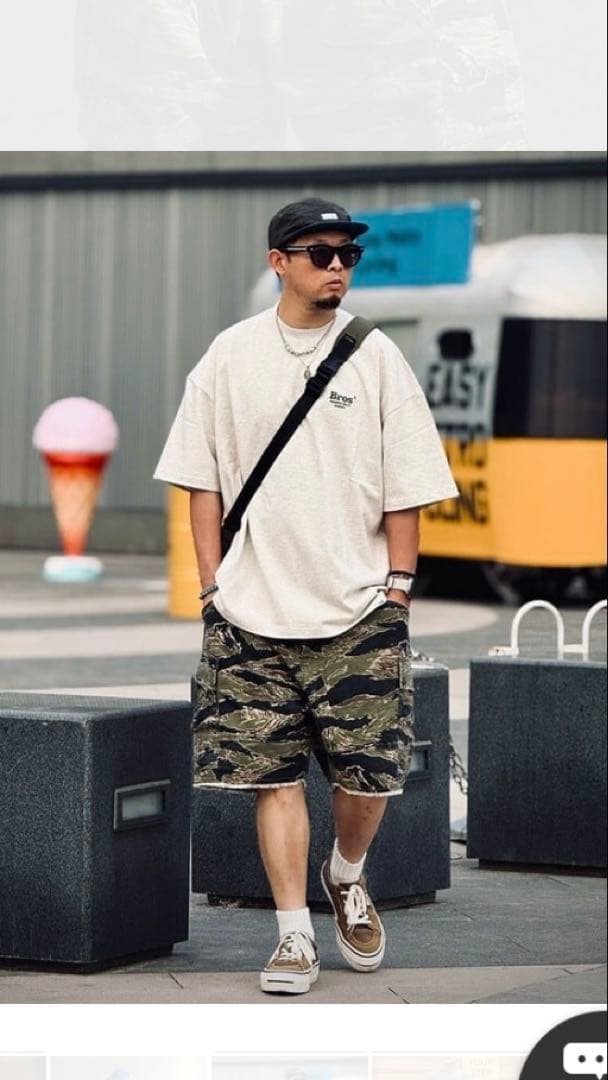 ＸPOSE タイガーカモカーゴショートパンツ