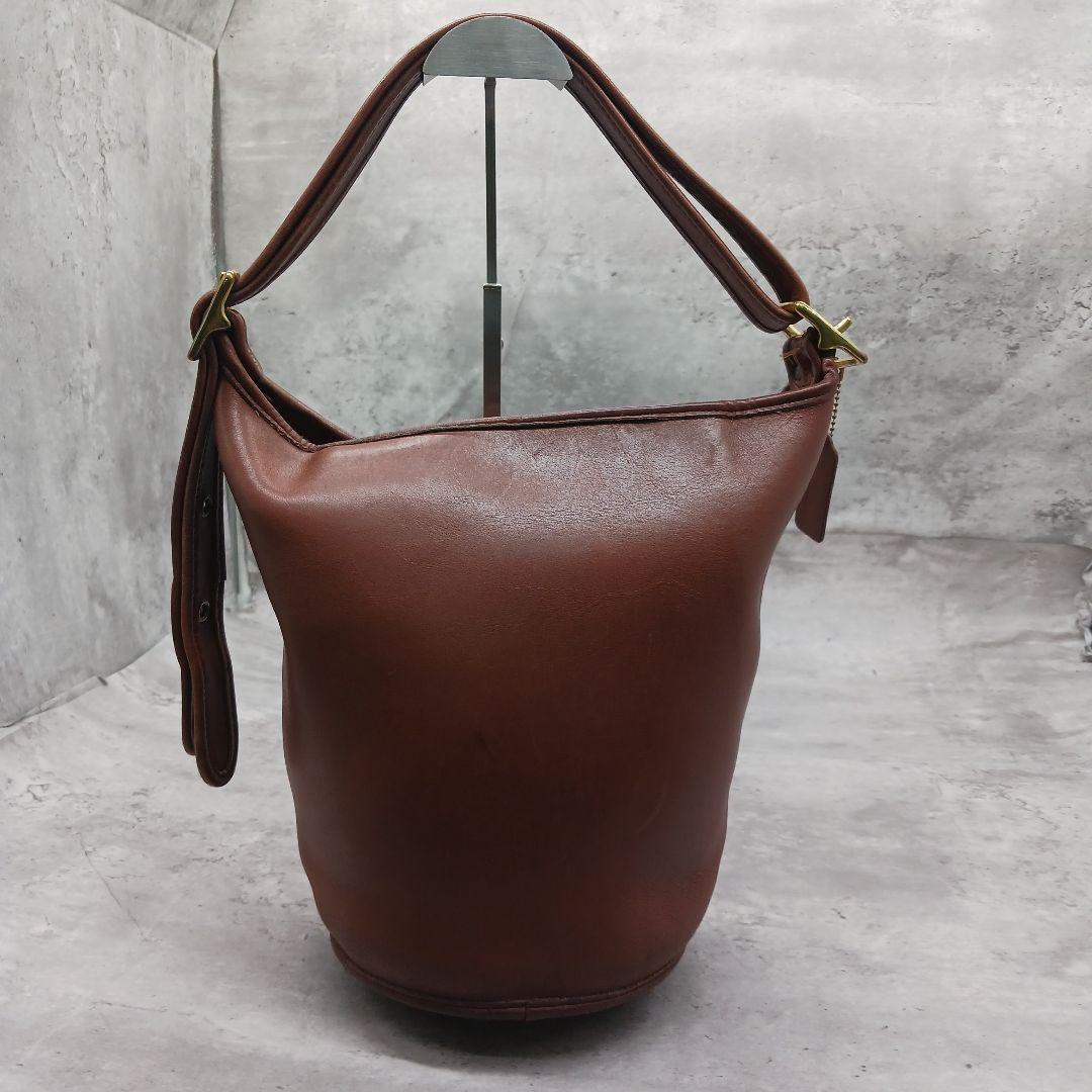 美品✨ オールドコーチ バケツ型 ショルダーバッグ ブラウン レガシー 9953