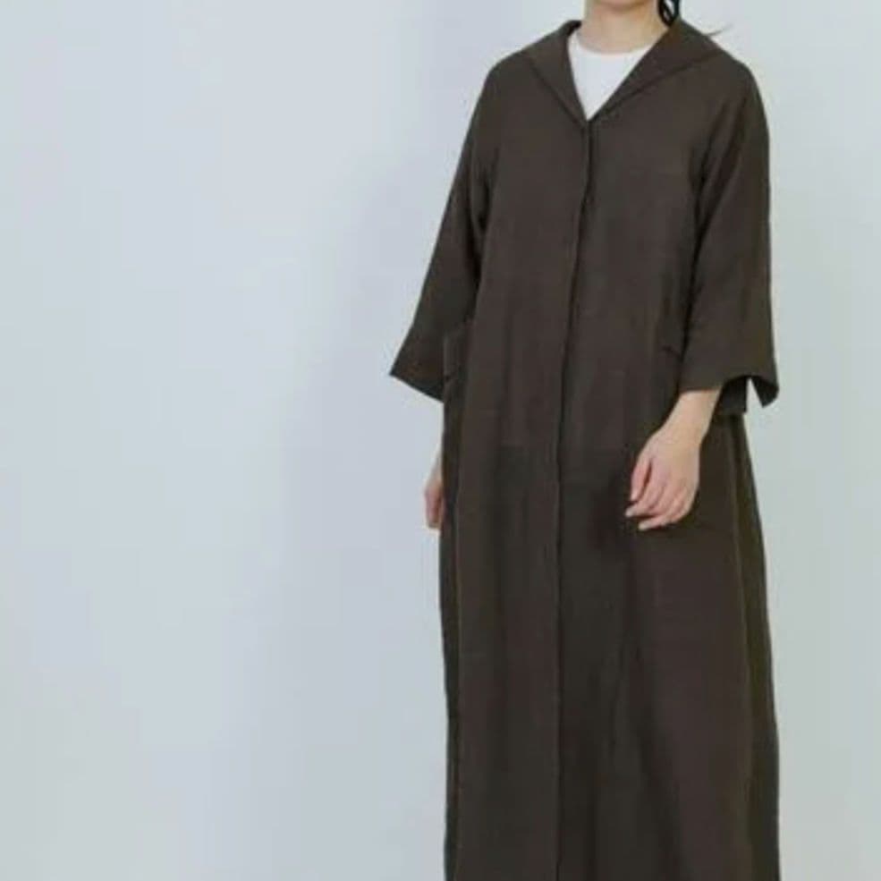 美品　ロワズィール グランジリネン100% ワンピースセーラーカラー 2way