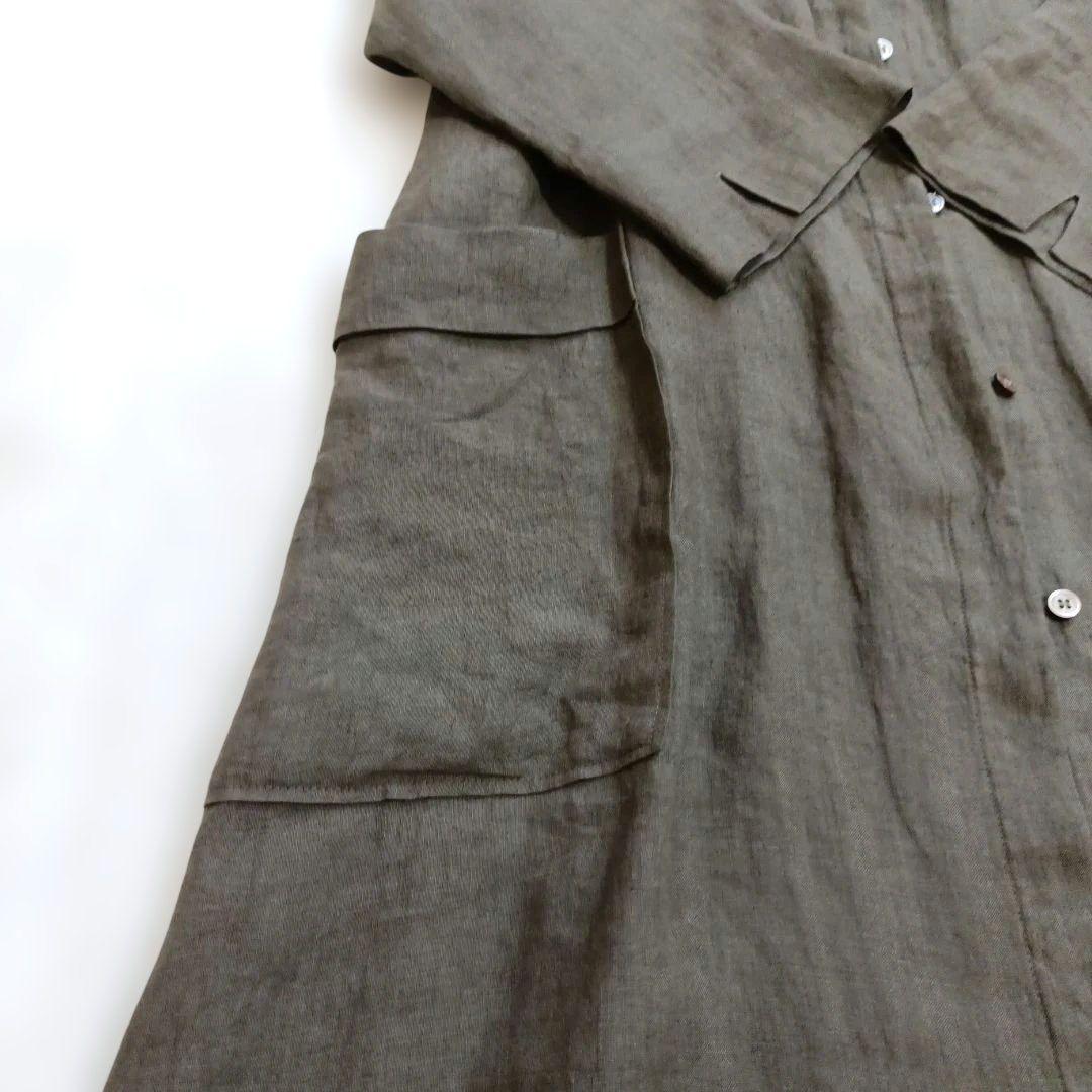 美品　ロワズィール グランジリネン100% ワンピースセーラーカラー 2way