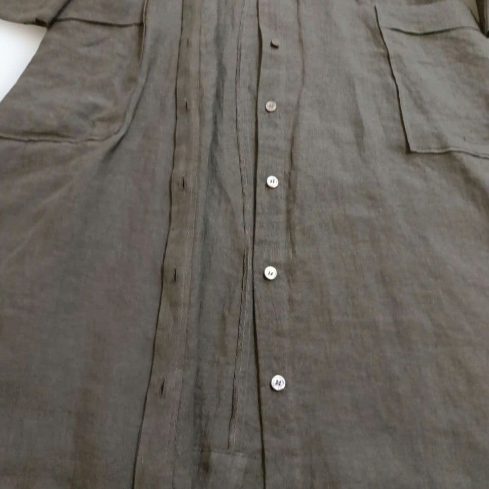 美品　ロワズィール グランジリネン100% ワンピースセーラーカラー 2way