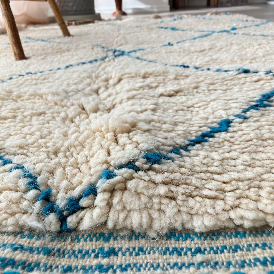 モロッコ111×171◇ダイヤ◇ ベニワレン　エメラルド　トルコヴィンテージラグ