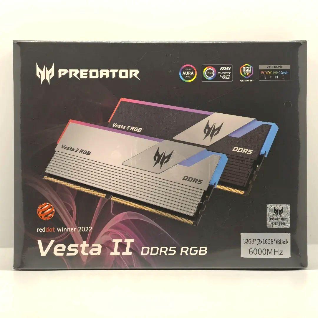 新品未開封　Acer PredatorVesta Ⅱ　DDR5　メモリ 32GB