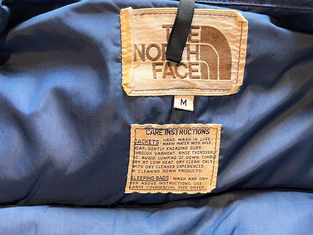 茶タグTHE NORTH FACE ノースフェイス　70s 80s ダウンベスト