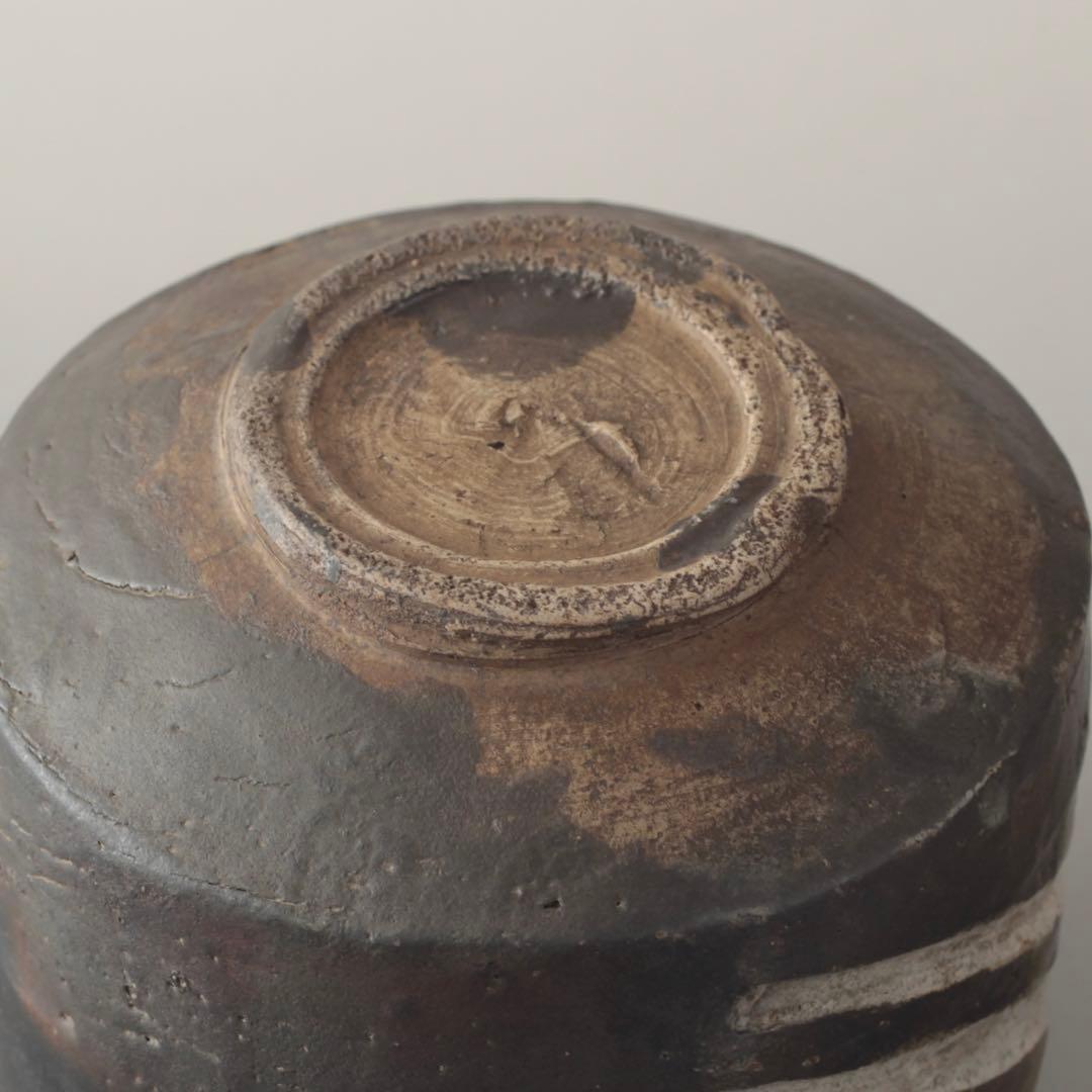 黒織部 筒茶碗 古美術 復興織部 茶道具 茶碗 織部 古道具 アンティーク