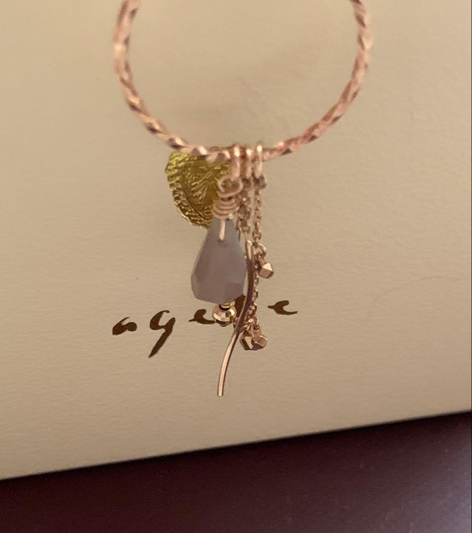 agete 10kゴールドフープピアス片耳