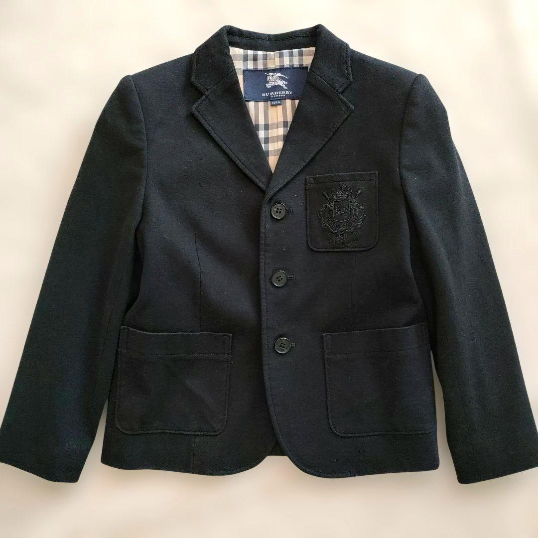 バーバリー フォーマルスーツ 120 卒園式 入学式 ノバチェック 黒