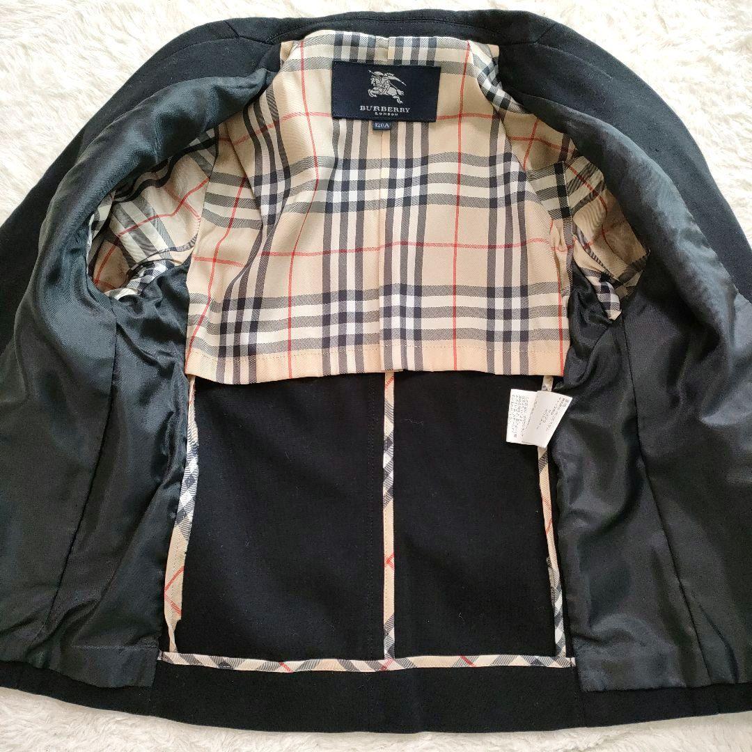 バーバリー フォーマルスーツ 120 卒園式 入学式 ノバチェック 黒