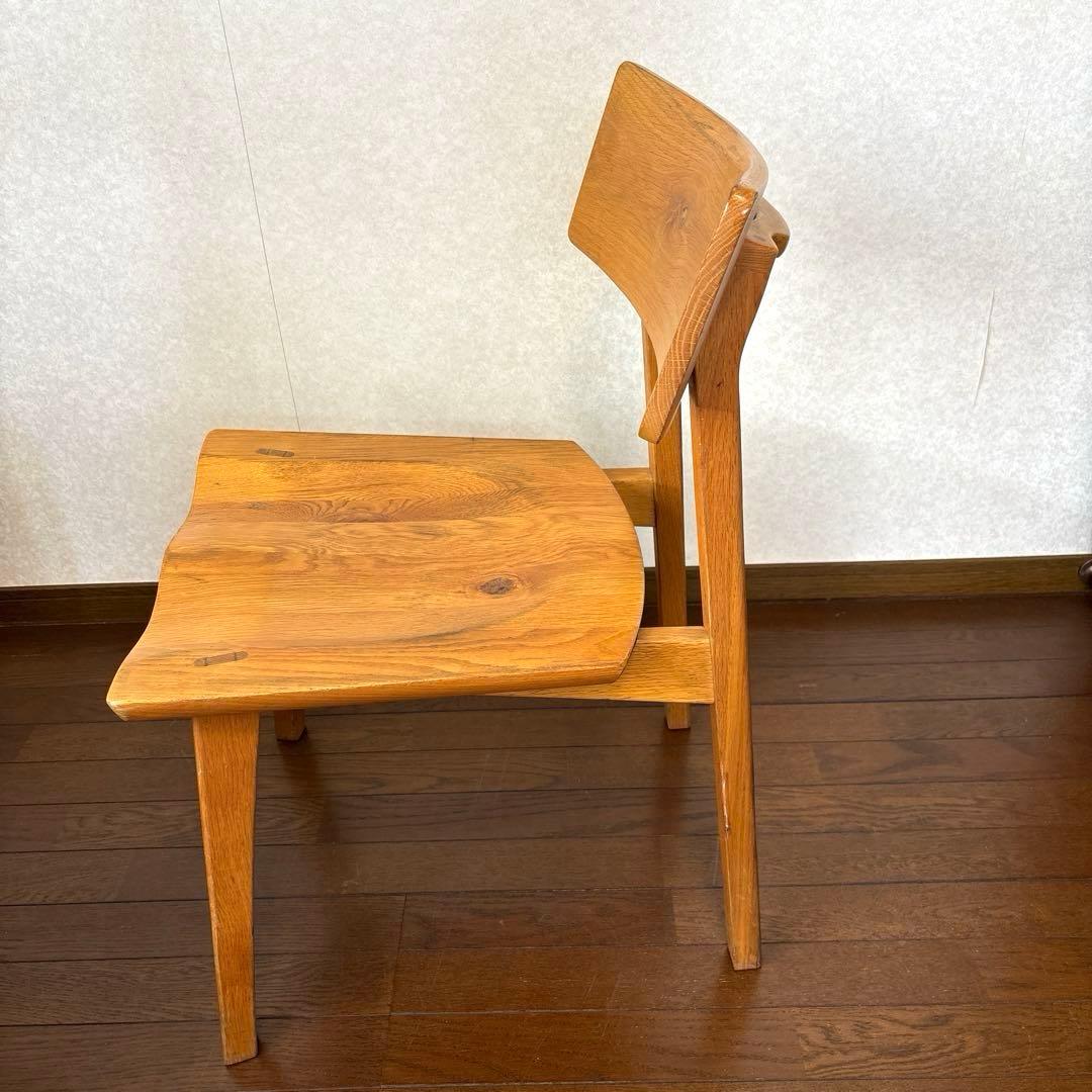 【良品】フジシ オーガニック ダイニングチェア 板座 ヴィンテージ