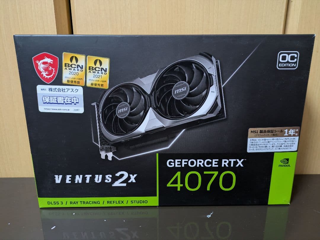 グラフィックボード・グラボ・ビデオカード GeForce RTX4070 VENTUS 2X 12G OC