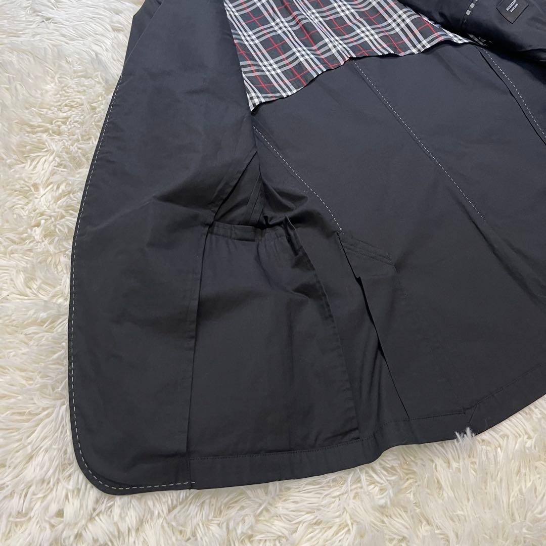 バーバリーブラックレーベル テーラードジャケット ブラック　L