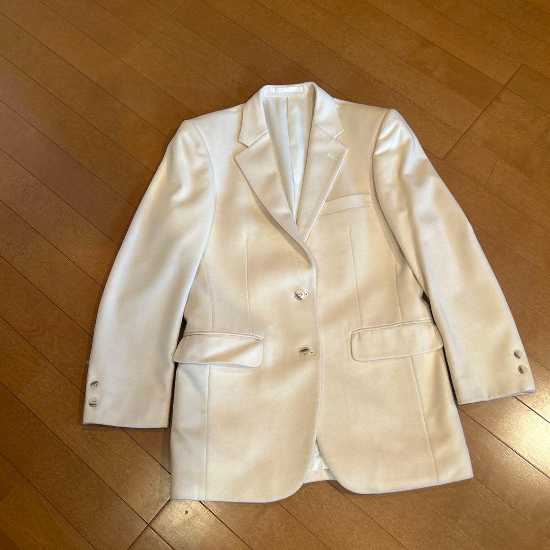 新品◆Moncadaホワイト ダブル　ブレスト テーラードジャケット　カシミア