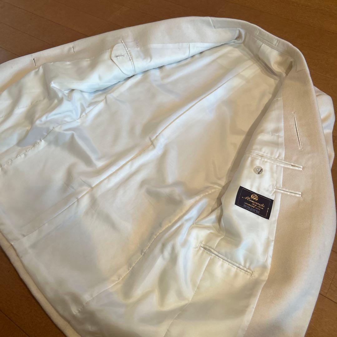 新品◆Moncadaホワイト ダブル　ブレスト テーラードジャケット　カシミア