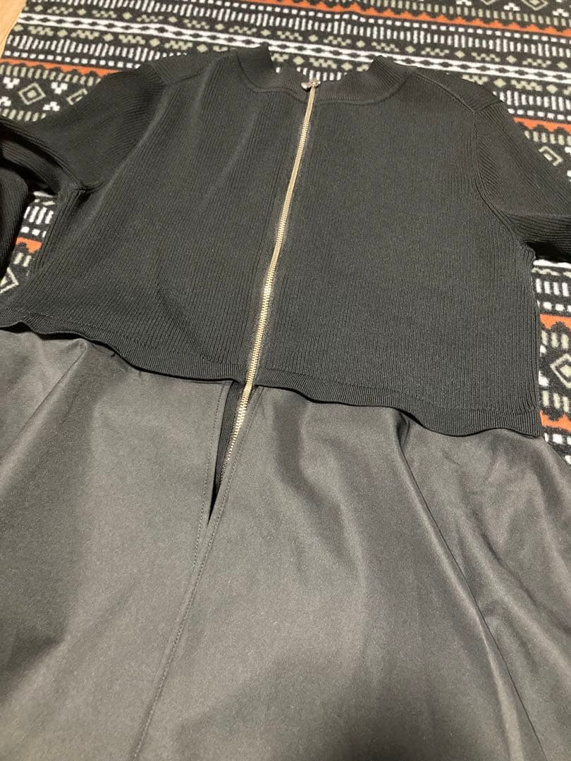 アダムエロペ　ペプラムコンビニットワンピース　ブラック　F 今期