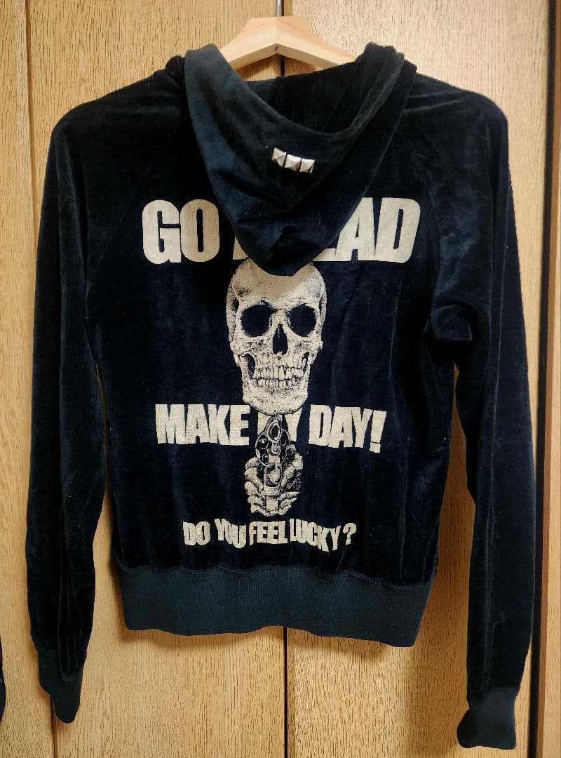 【HYSTERIC GLAMOUR】 ベロア ダブルジップパーカー