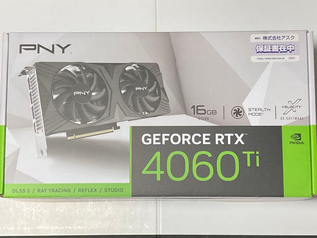 新品保証付 PNY GeForce RTX 4060 Ti 16GB VERTO