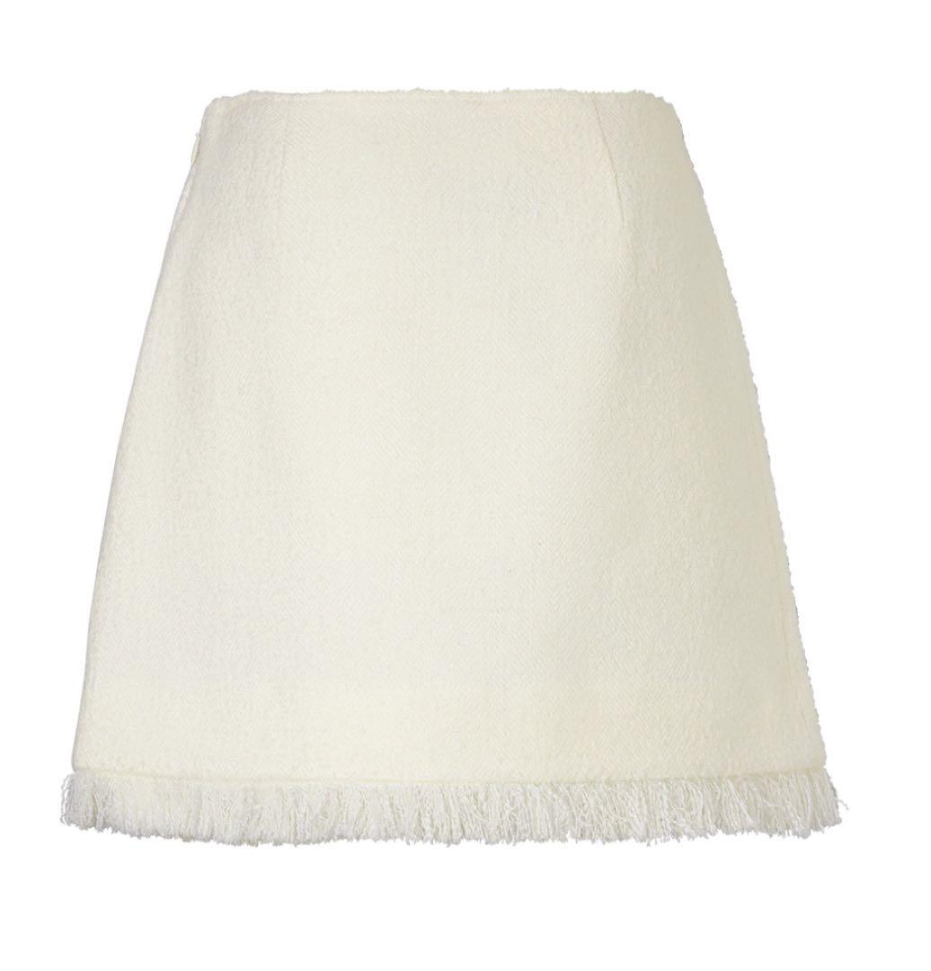 ボーダーズアットバルコニーフリンジ付き タイトスカート