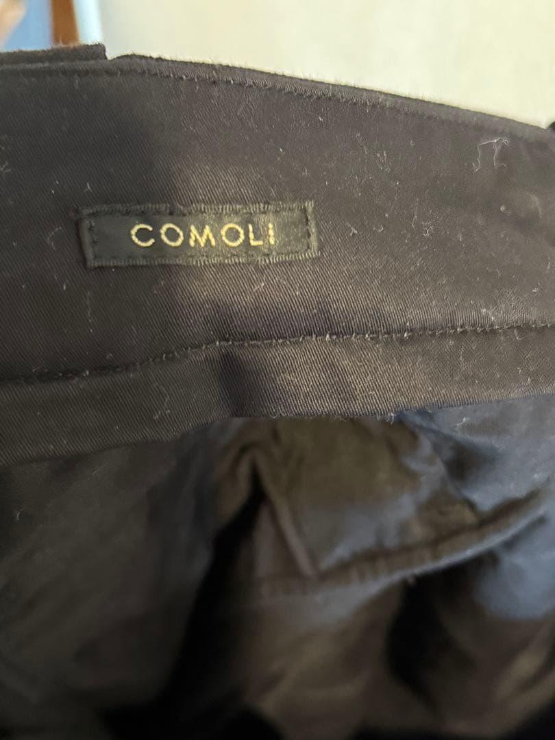 【25SS】COMOLI ポストツイル ワークパンツ ブラック サイズ2