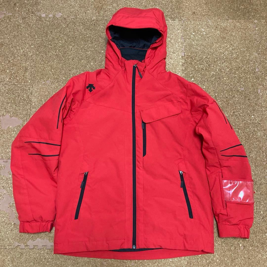【美品】デサントdescentスキーウェアスキー スノボジャケットMメンズ赤