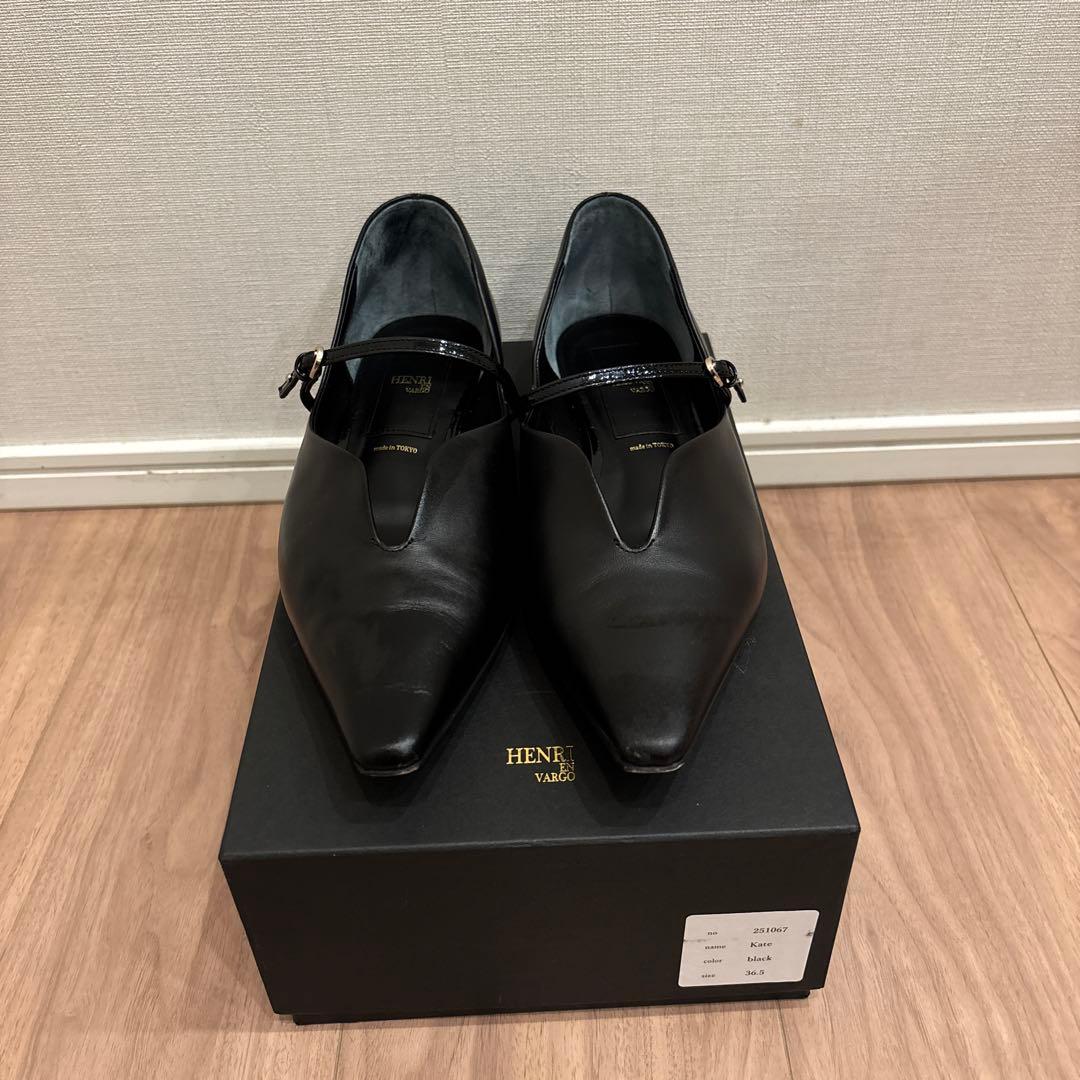 HENRI EN VARGO メリージェーン　ブラック　23.5cm