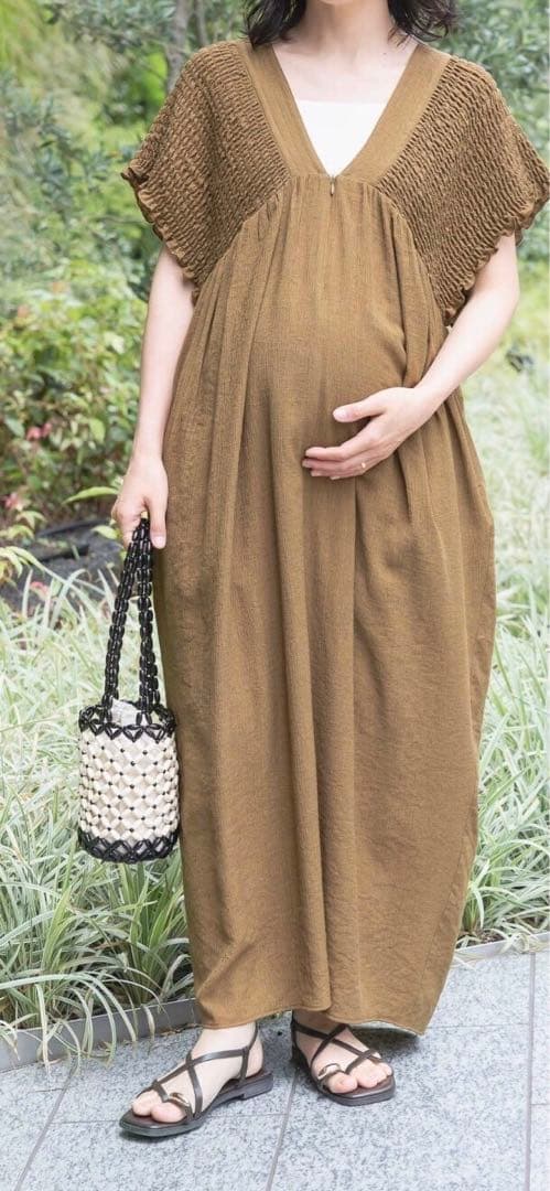 レプシィム　シャーリングVワンピース　ブラウン