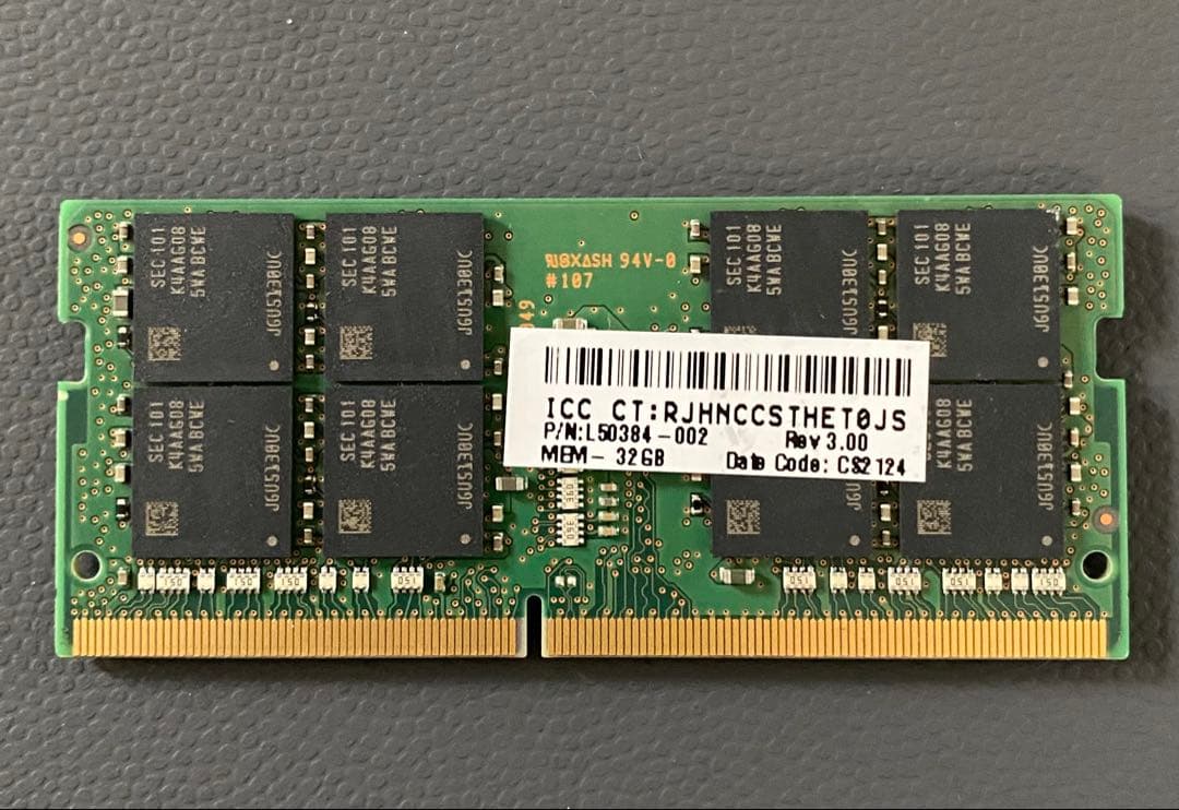 32GB DDR4 メモリー Samsung ICC
