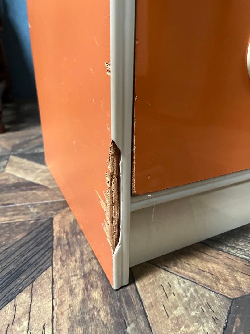 オレンジチェスト 昭和レトロ レトロポップ インテリア 当時物