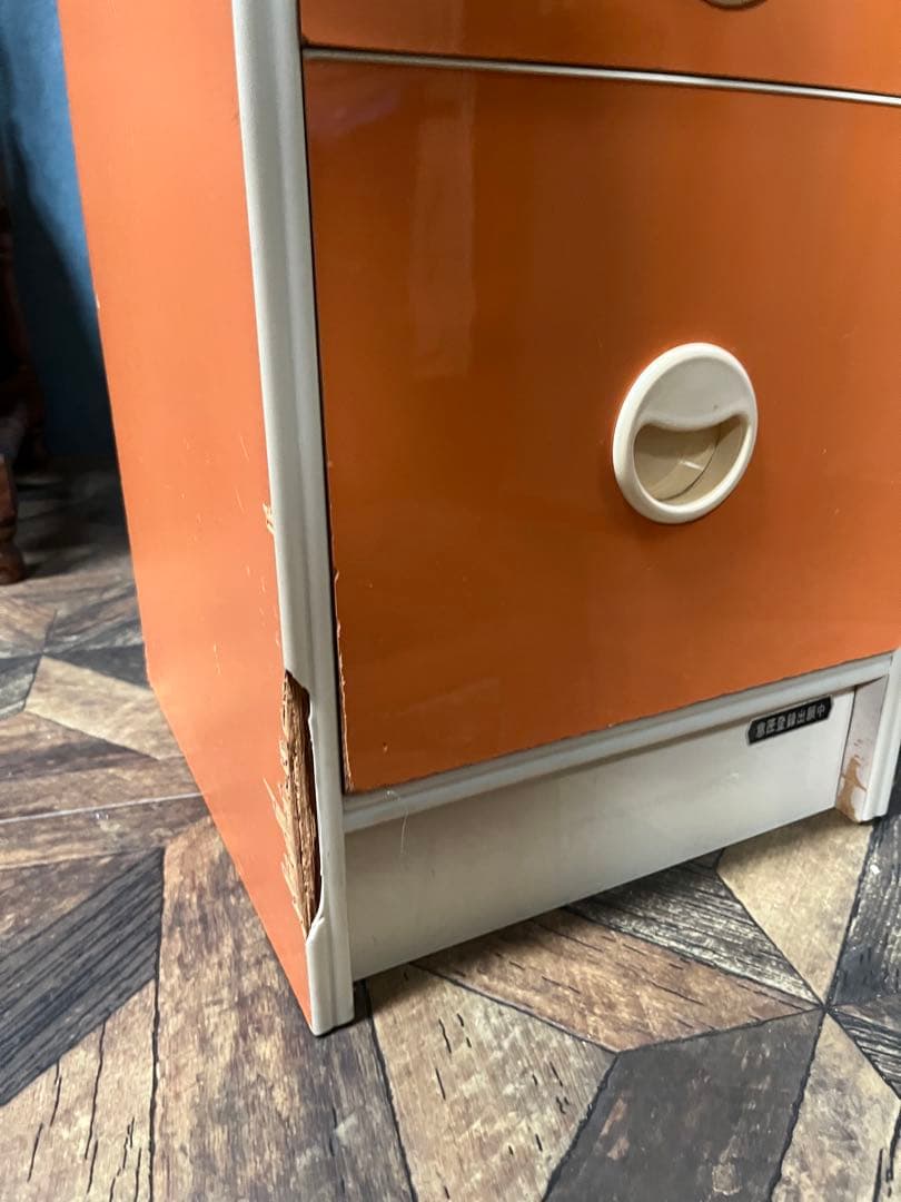 オレンジチェスト 昭和レトロ レトロポップ インテリア 当時物