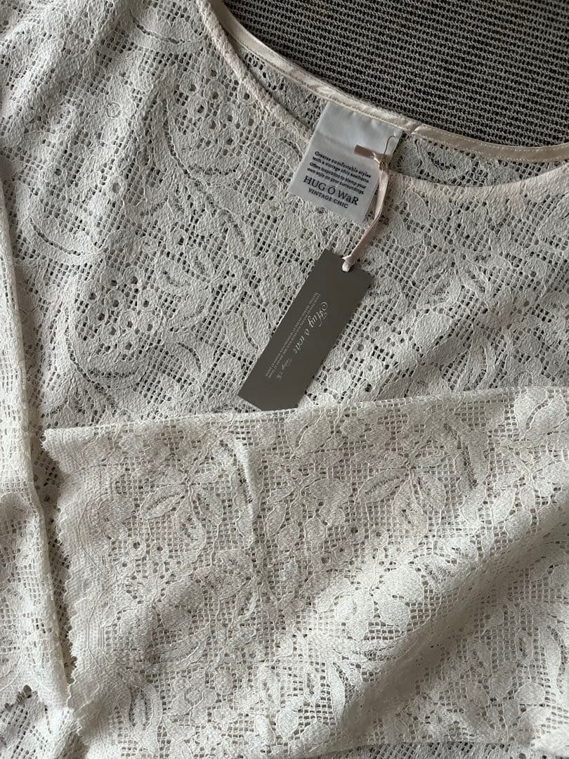 もえ様[新品]オーガニックコットンレースブラウス