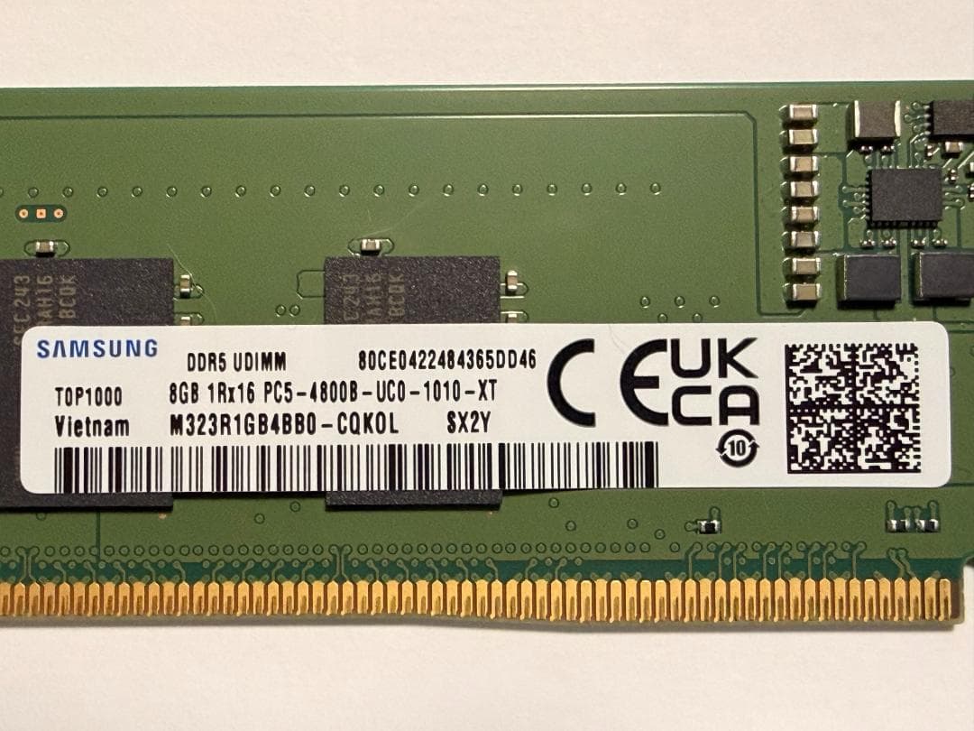 寿*姫様 Samsung DDR5 UDIMM 8GB メモリー X 2 (16