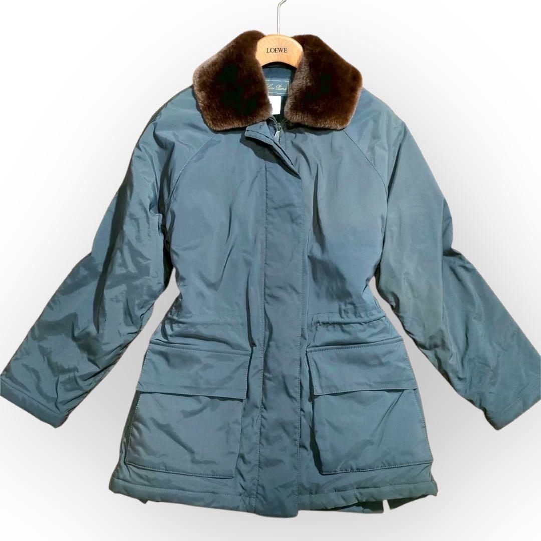 美品✨ロロピアーナ 中綿コート カシミヤ ヌートリア リアルファー 毛皮 茶 S