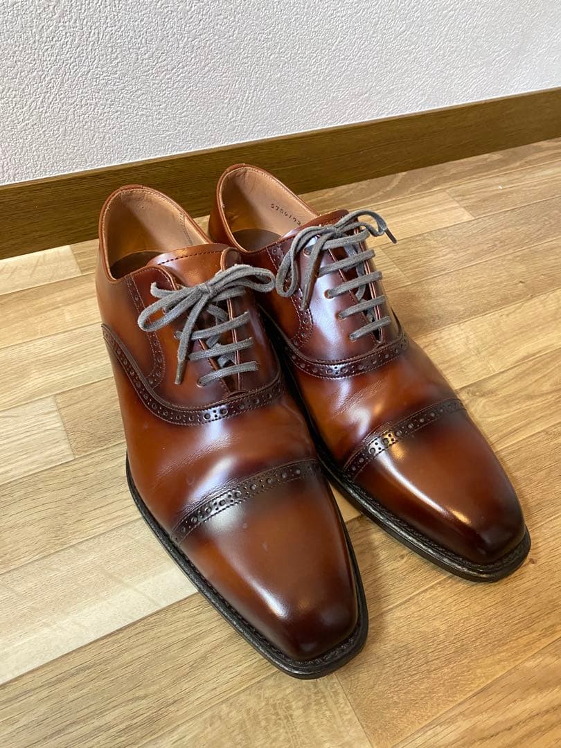 【室内試着数回】REGALリーガル ストレートチップ ブラウン茶 24.5cm