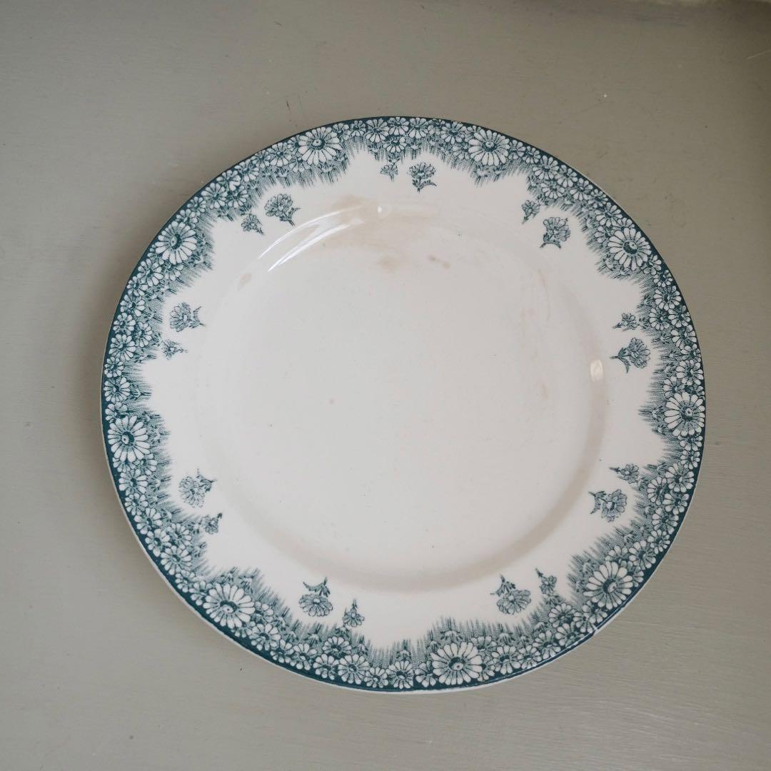 花柄装飾のアンティークコンポティエ　フランス