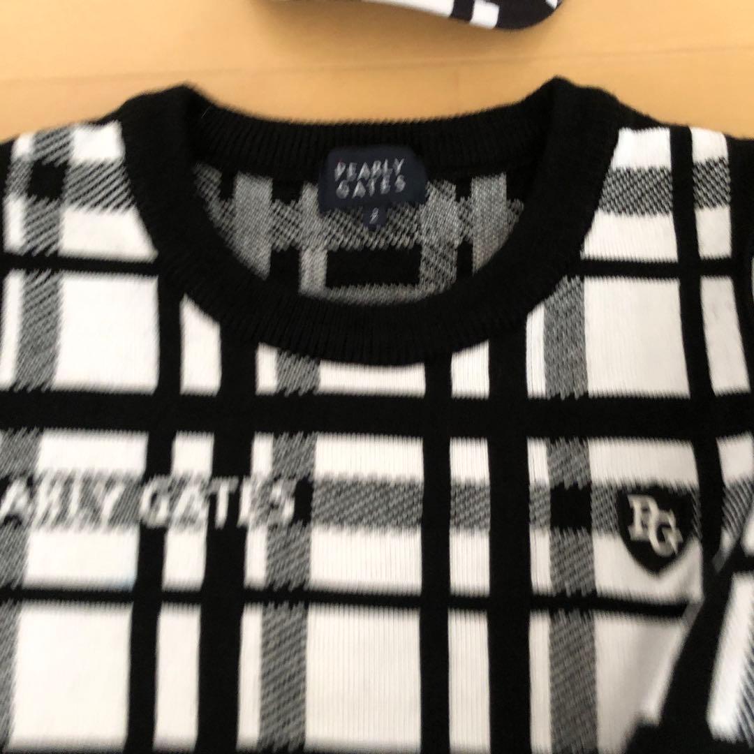 PEARLY GATES チェック柄 セーター2 バイザーセット