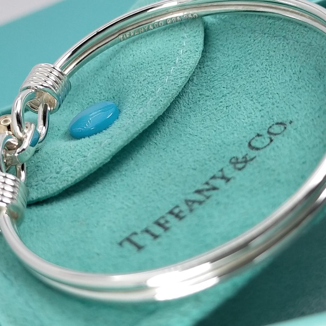 ★SALE★【ティファニー】ダブル　フック＆アイ　コンビ　バングル　1814
