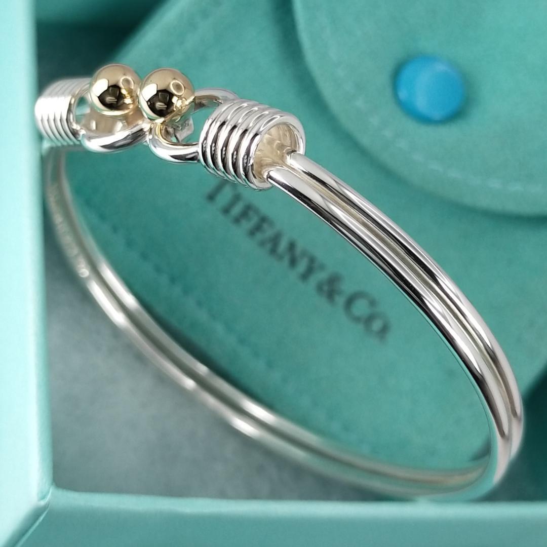 ★SALE★【ティファニー】ダブル　フック＆アイ　コンビ　バングル　1814
