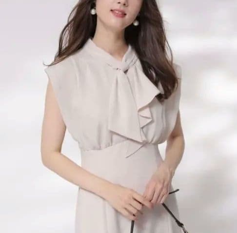 アプワイザーリッシェ✦異素材MIX ボウタイ ワンピース✦ロング