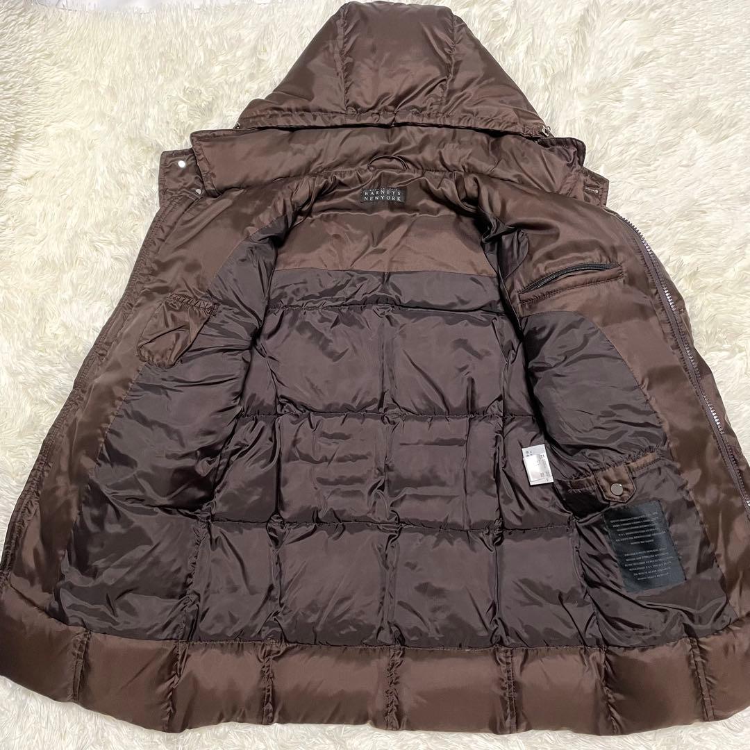 極美品 バーニーズニューヨーク ダウンジャケット イタリア製 ダークブラウン