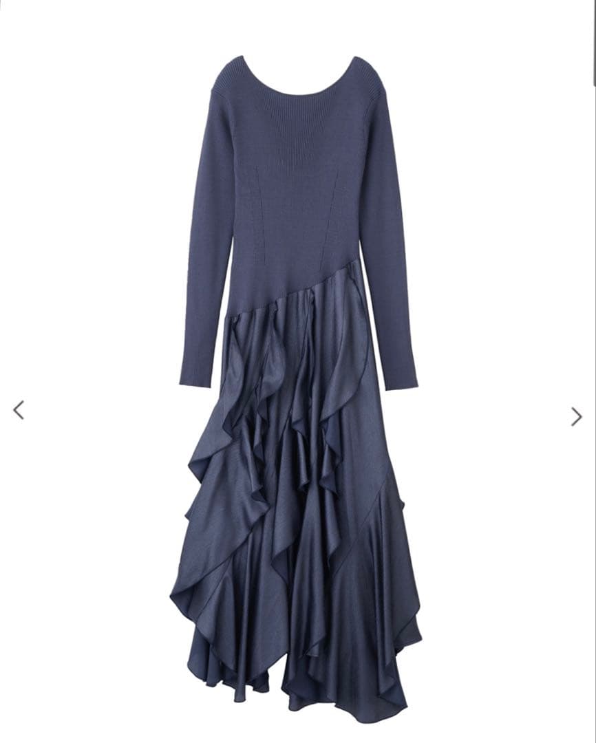 エメイン　バックオープンドッキングワンピース　ネイビー